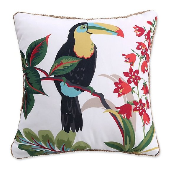 2 Levtex Teraina Toucan Feather-Filled  18" x 18" Pillows - Picture 9 of 10